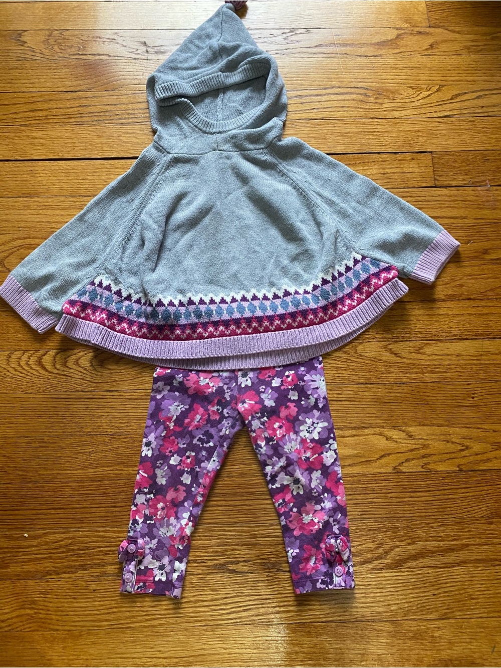 Gymboree Gray Hooded Knit Sweater